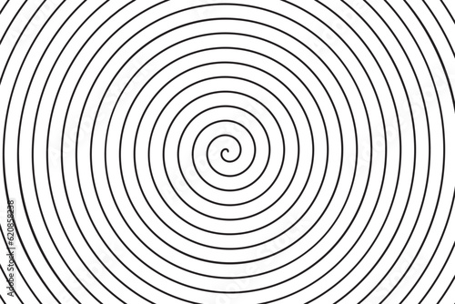 Concentric circle spiral texture. Linear vector background