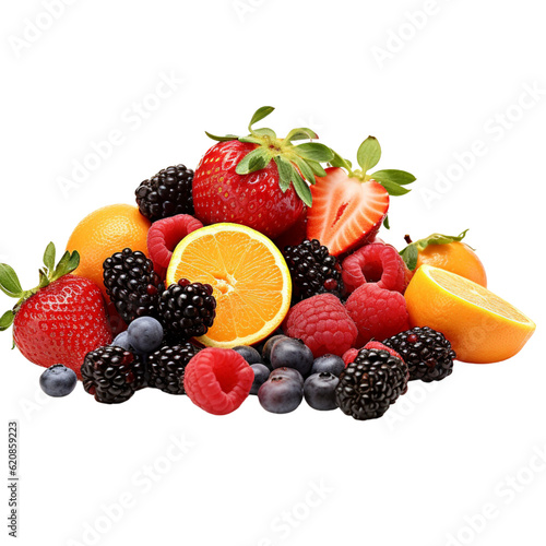 fruit on a white background