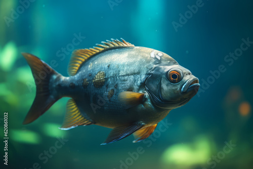 Piranha in nature  national geography  Wide life animals. AI Generated.