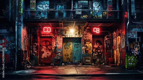 abstract street art grafitti background, Genertive Ai