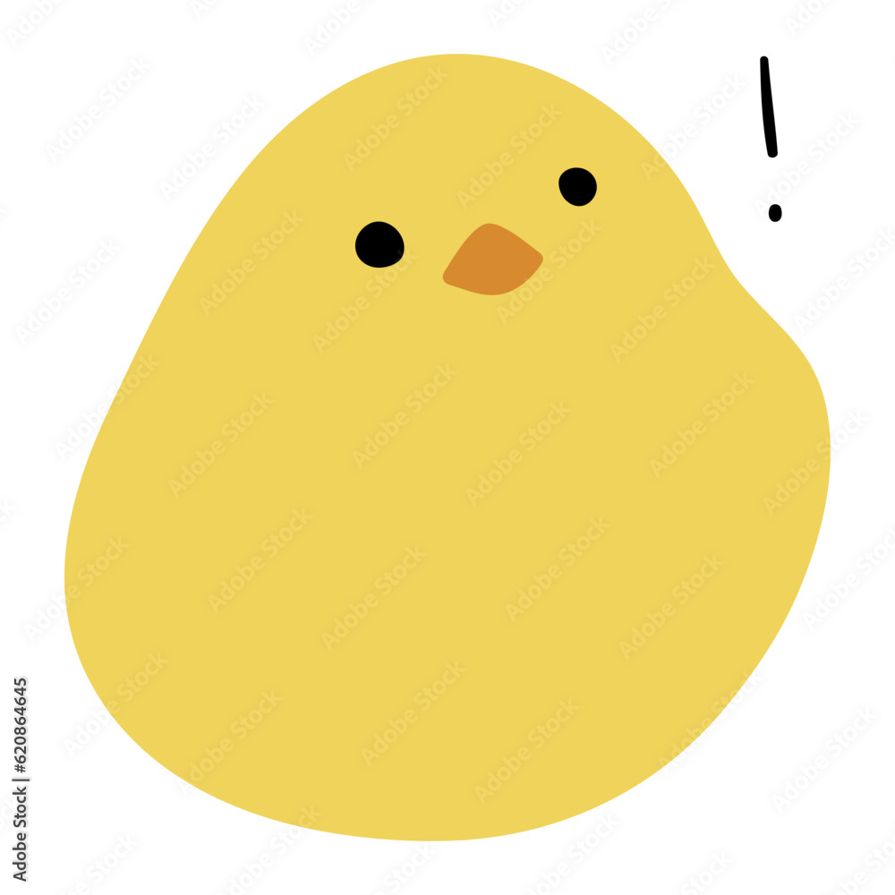 Fototapeta premium Chick Single 15 cute on a white background, vector illustration