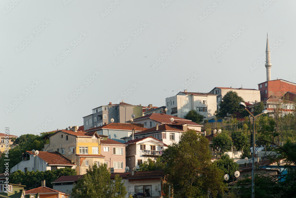 Istanbul Istinye district panorama Turkey.
