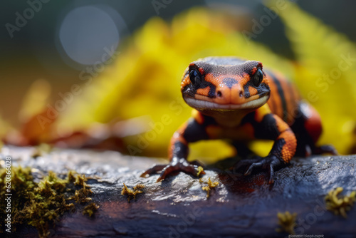 Salamander in nature, national geography, Wide life animals. AI Generated.