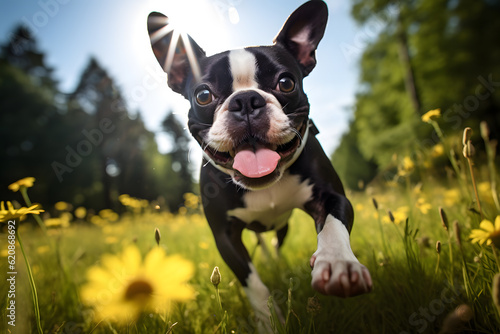 cheerful and vivacious Boston Terrier photo
