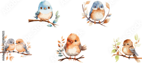 bird nature watercolor neutral colors for kids simple drawing childish cute	