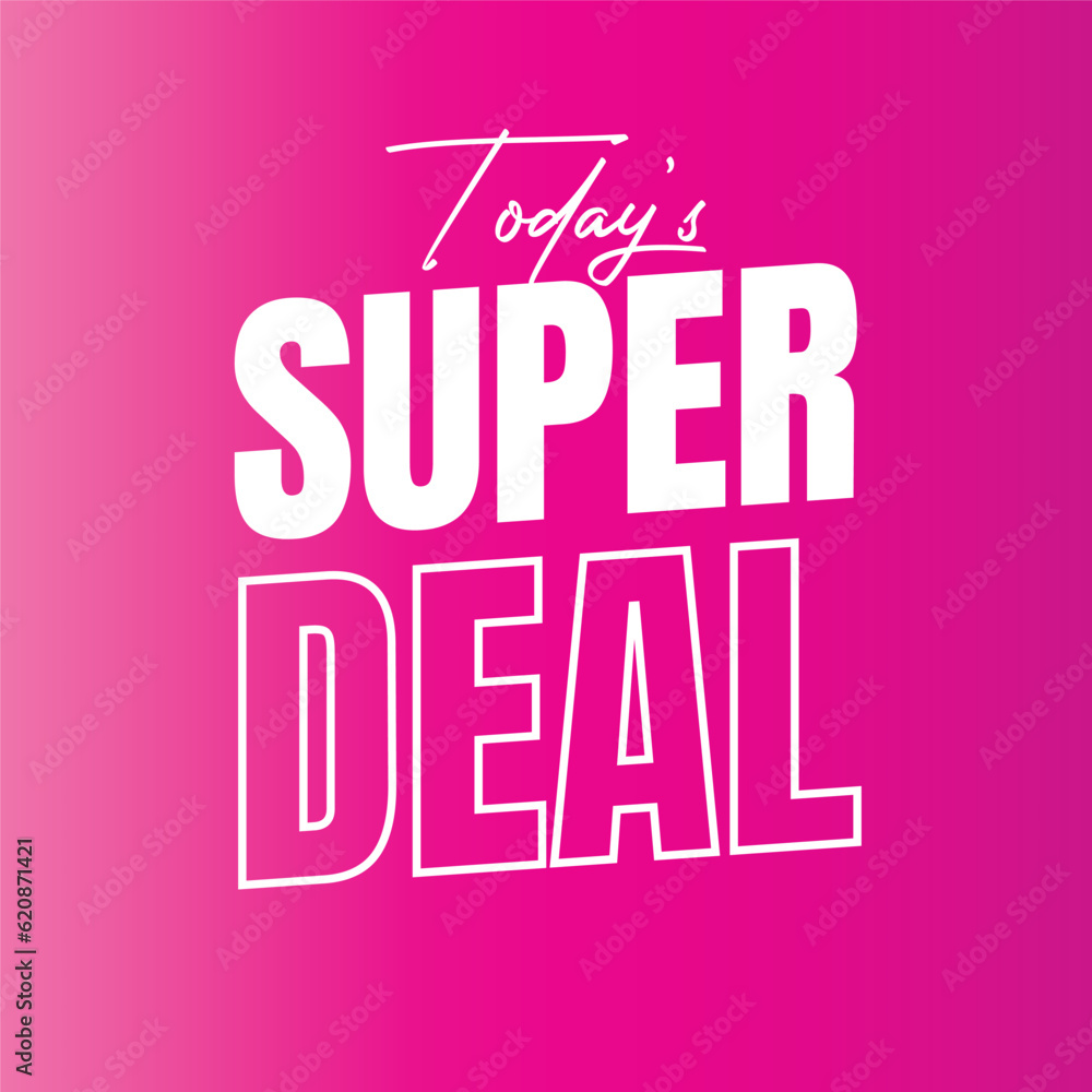 Fototapeta premium Big sale discount campaign banner sign, Super deal store icon design, Today's hot sale shopping sign tag