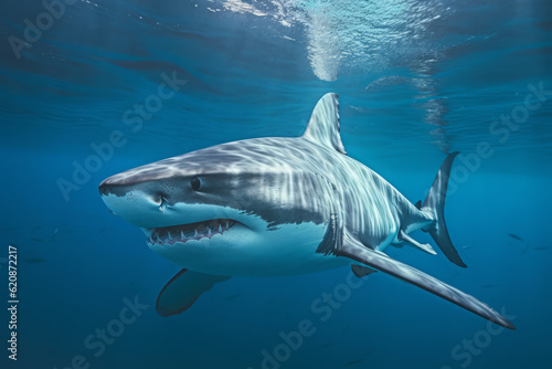 Shark in nature  national geography  Wide life animals. AI Generated.