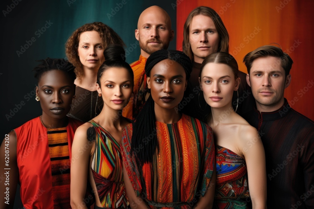 Cultural diversity. The people of the world. Different races generated with artificial intelligence. Cultural diversity. The people of the world. Different races generated with artificial intelligence.