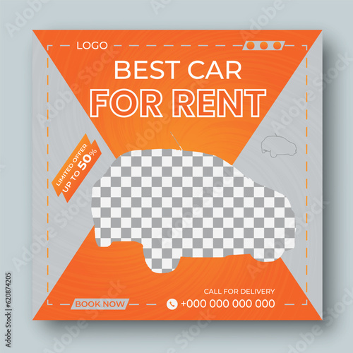 Car rental social media and instagram post design