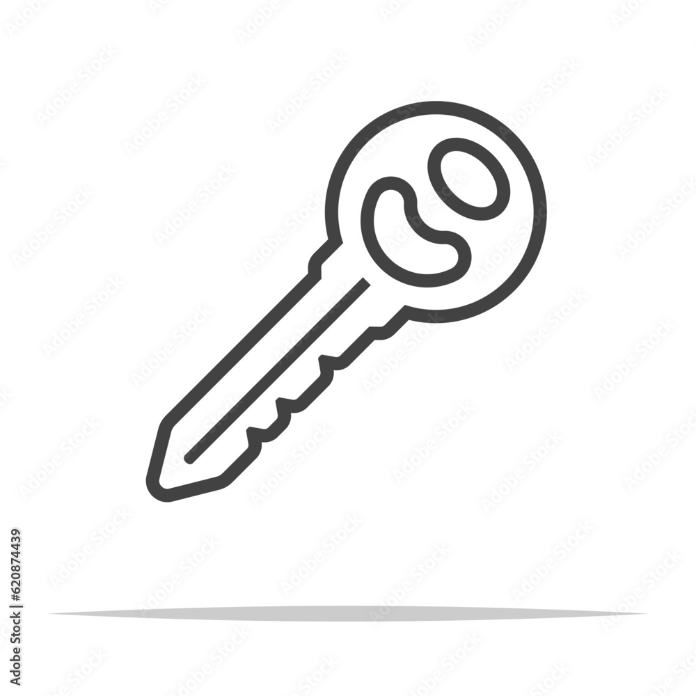 Key outline icon transparent vector isolated Key outline icon transparent vector isolated