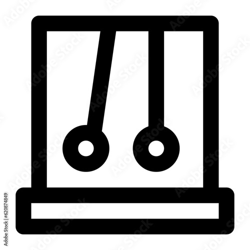 newtons cradle line icon