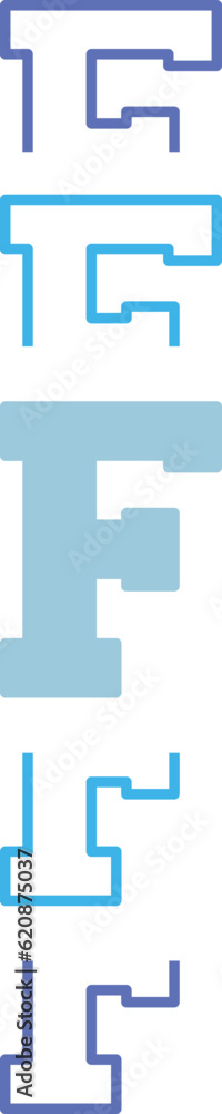 Stacked Sport Font F Stacked Sport Font F