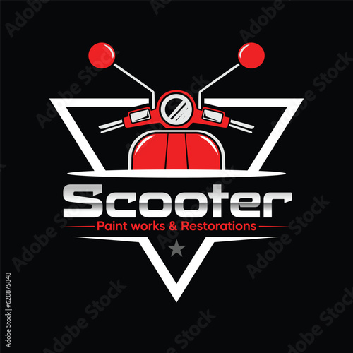 Scooter paint and restoration logo design.
