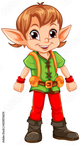 Cute Chrustmas eld cartoon character
