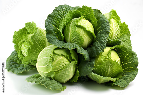 Murais de parede cabbage isolated on white background