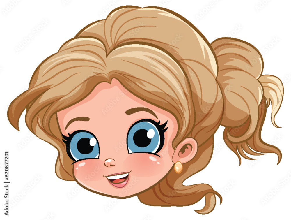 Beautiful woman face cartoon Beautiful woman face cartoon