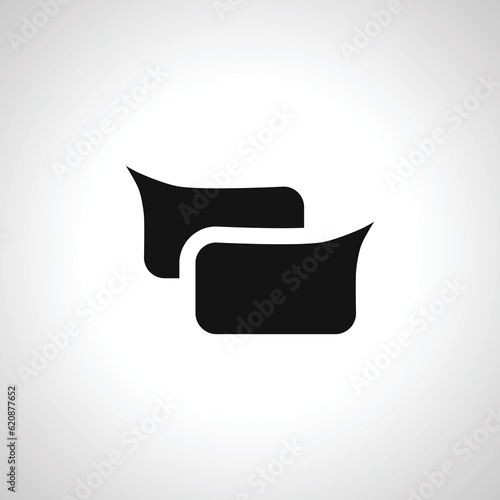 Chat buble icon. Dialogue conversational bubble icon. speech bubble icon