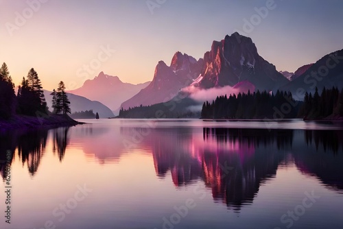 sunrise on the lake generated ai © AD Collections