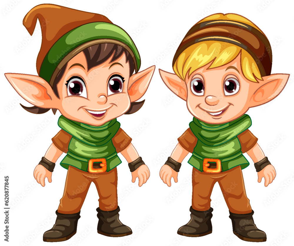 Cute Chrustmas eld cartoon character Cute Chrustmas eld cartoon character