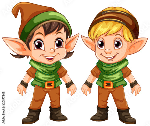 Cute Chrustmas eld cartoon character
