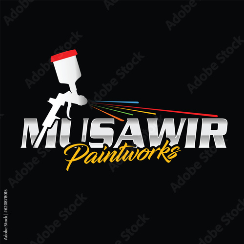 Car paint work logo design 