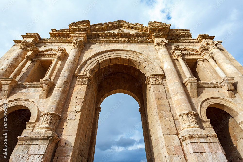 Arch of Hadrian, ancient Jerash, Middle East