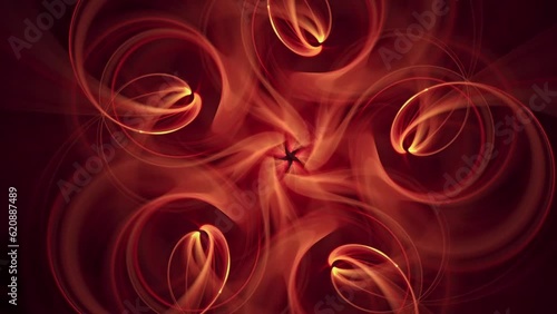 Intricate mandala swirl of evolving hypnotic sacred abstract lotus petal shapes, seamless looping slow moving spiritual journey kaleidoscope fractal background.