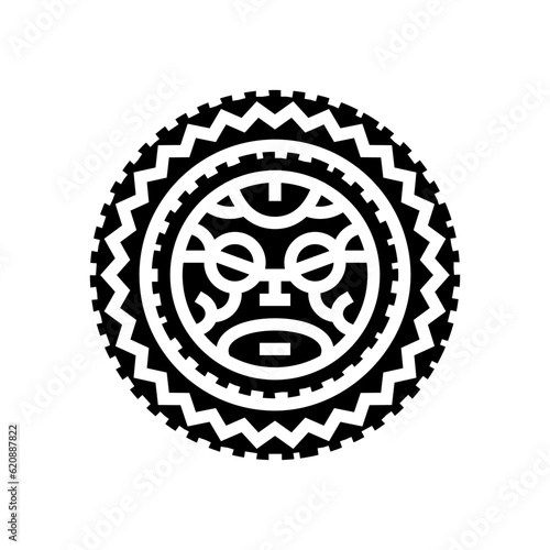maori tattoo art vintage glyph icon vector. maori tattoo art vintage sign. isolated symbol illustration