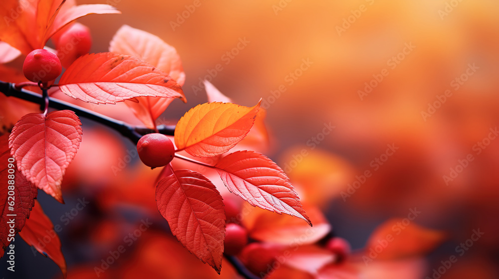 Autumn background, Bright color. Generative Ai Autumn background, Bright color. Generative Ai