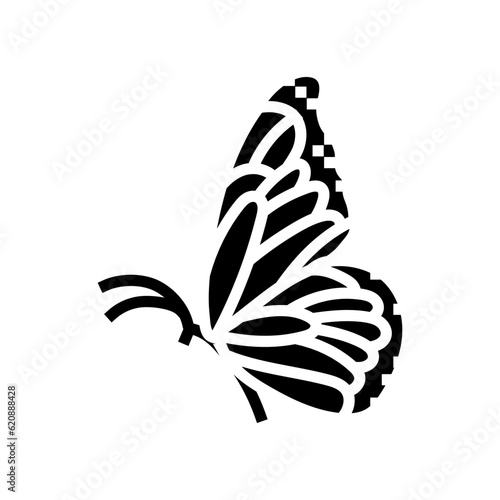 butterfly tattoo art vintage glyph icon vector. butterfly tattoo art vintage sign. isolated symbol illustration