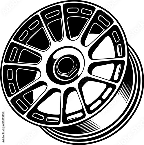 wheel of the car, vector stance wheel, lowered car wheel, Vector wheel for logo or project clothes