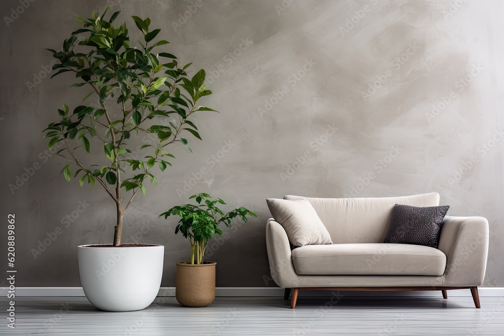 minimalist wall background with a potted plant. minimalist wall background with a potted plant.