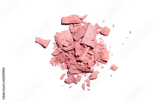 Broken eye shadow or face powder. photo