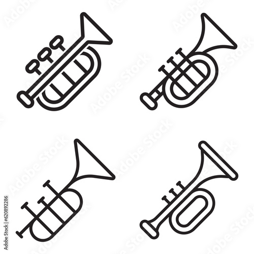 trumpet icon vector