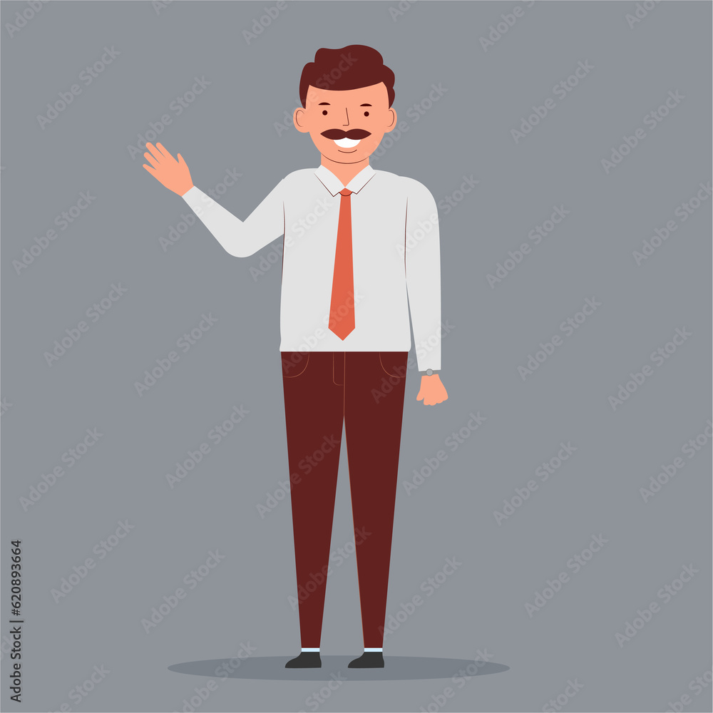 Fototapeta premium Detailed character office worker vector image