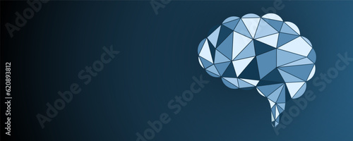Abstract Artificial intelligence. Cloud computing. Machine learning. Technology web background. Virtual concept