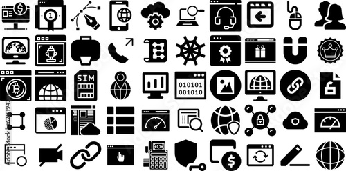 Massive Set Of Web Icons Pack Flat Simple Web Icon Mark, People, Silhouette, Court Silhouette For Apps And Websites