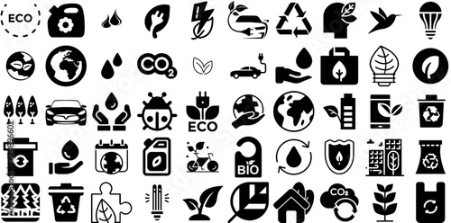 Mega Set Of Eco Icons Set Linear Modern Symbols Icon  Growing  Organic  Garden Clip Art Isolated On White Background