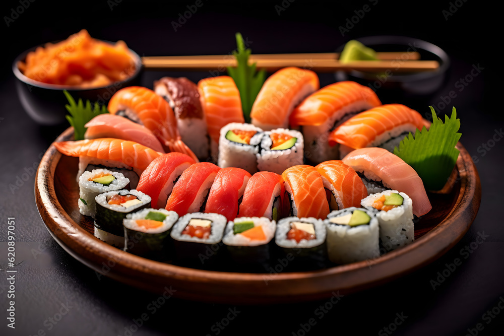 sushi on a plate
sushi on a plate