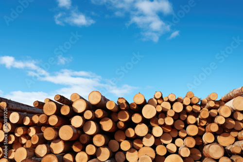 Generative AI - a pile of natural wooden logs