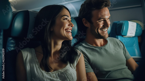 people sitting on an airplane © Ai Art Director