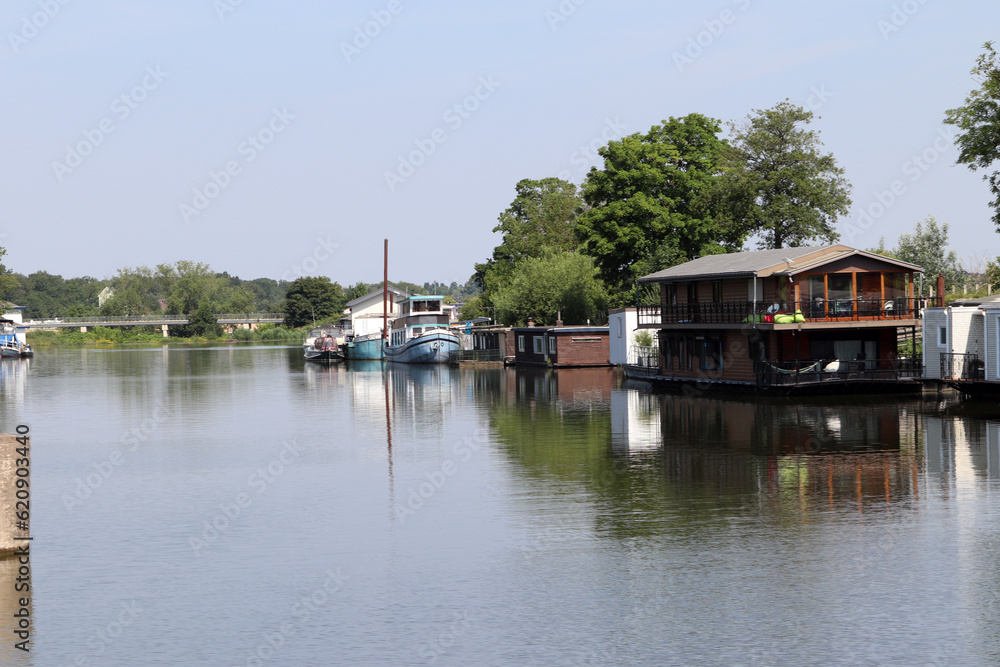Houseboats on the river