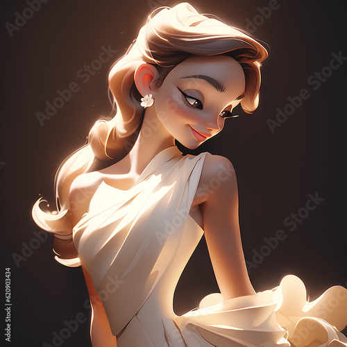 a lady cartoon animated character photo