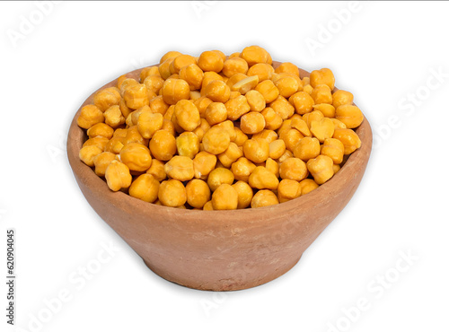 Large chickpea fresh and organic isolated on white background