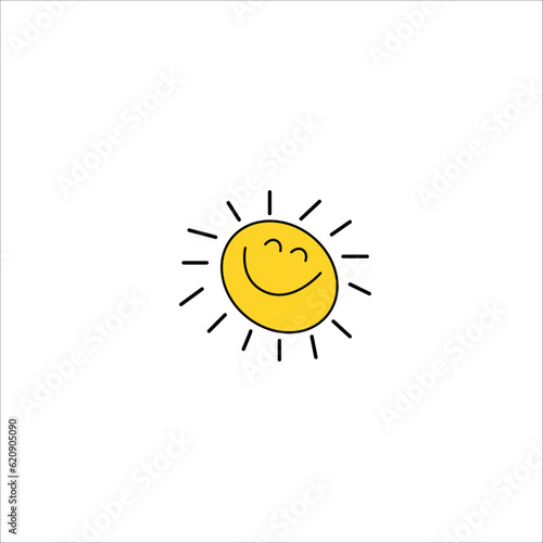 Sunshine smile Pattern, Yellow sunshine white Backgrounds, Good morning sunshine, Hello Sunshine Wallpaper Love Cards Vector Stock Vector Illustration.