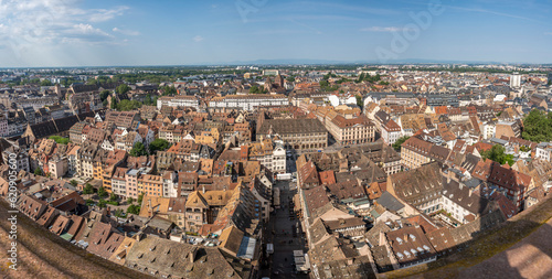 Strasbourg, France - 06 26 2023: Strasbourg cathedral: View of the city from the roof of the cathedral. © Franck Legros