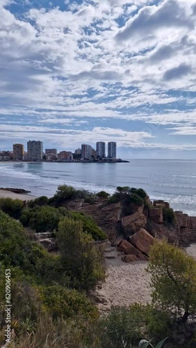 Province of Castellon. Cycling along the green trail in Spain. Favorite place for active walks. VIA VERDE BENICASIM OROPESA. Mirador dels Banks
