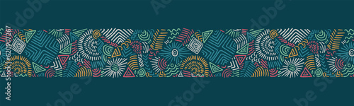 Hand drawn abstract seamless pattern, ethnic background, simple style - great for textiles, banners, wallpapers, wrapping - vector design