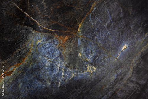 .Marble background. Brown and blue marble. Background for designers.Copy space.Selective focus.