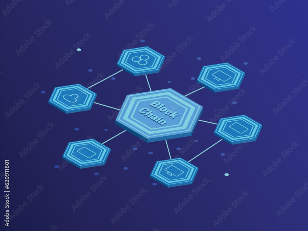 Blockchain technology concept vector illustration Blockchain technology concept vector illustration